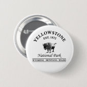 geelsteen nationaal park Wyoming Ronde Button 5,7 Cm (Voorkant /achterkant)