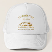 geelsteen nationaal park Wyoming Trucker Pet (Voorkant)