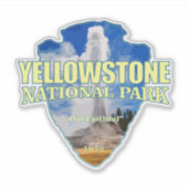 Geelsteen (pijlpunt) sticker (Voorkant)