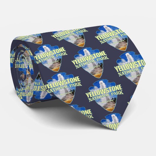 Geelsteen (pijlpunt) stropdas (Opgerold)