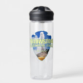 Geelsteen (pijlpunt) waterfles (Voorkant)