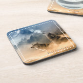 geelsteen plastic Onderzetter-de wolven Bier Onderzetter (Linkerzijde)