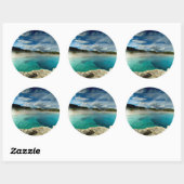 geelsteen ronde sticker (Vel)