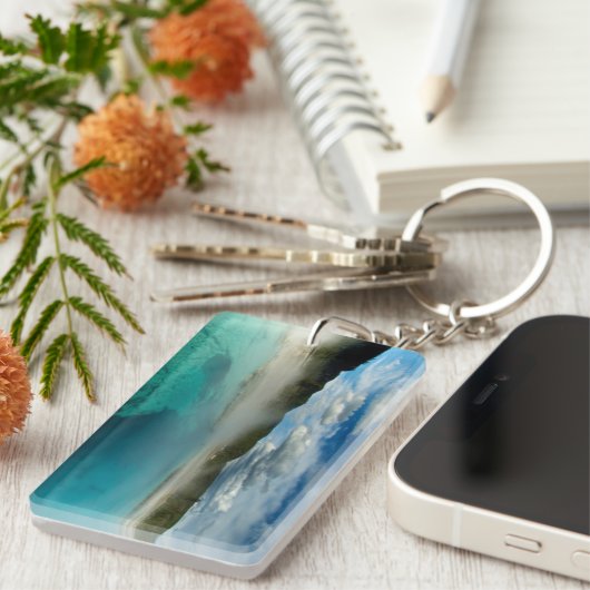 geelsteen sleutelhanger (Voorkant Rechts)