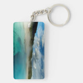 geelsteen sleutelhanger (achterkant)