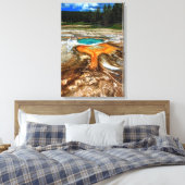 geelsteen thermische pool canvas afdruk (Insitu (Slaapkamer))