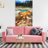 geelsteen thermische pool canvas afdruk (Insitu (Woonkamer))