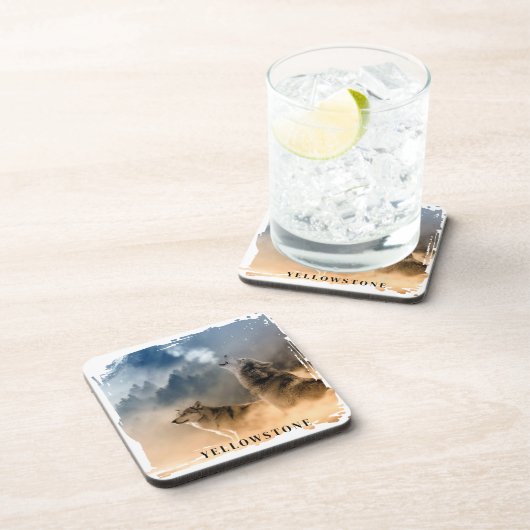 Geelsteenwolven Bier Onderzetter (Rechterzijde)