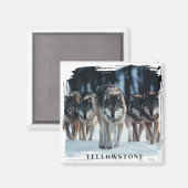 Geelsteenwolven Magneet (Voorkant / Achterkant)