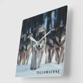 Geelsteenwolven Vierkante Klok (Hoek)