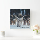 Geelsteenwolven Vierkante Klok (Huis)