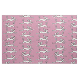 Geelte katten op roze achtergrond stof