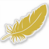 Geelveer doorzichtige Sticker (Voorkant)