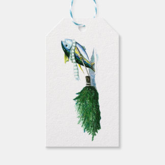 Geelvintonijn Kerstboom Cadeaulabel