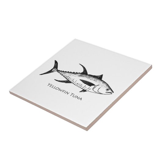 Geelvintonijn Logo Tegeltje (Zijkant)