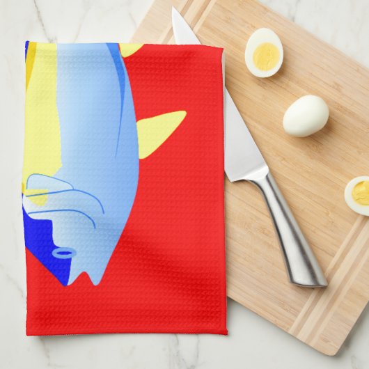 Geelvintonijn Theedoek (Quarter Fold)