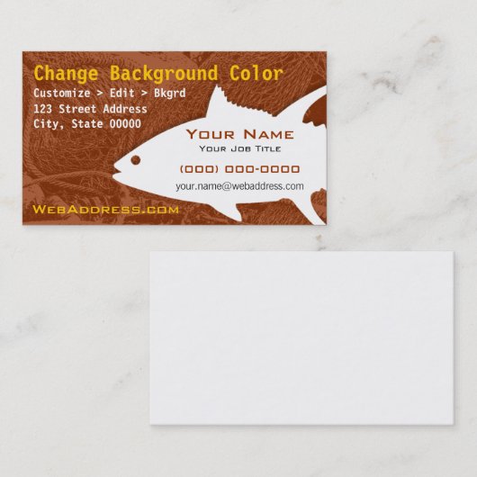 Geelvintonijn Visitekaartje (Voorkant / Achterkant)