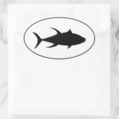 Geelvintonijnpictogram Ovale Sticker (Tas)