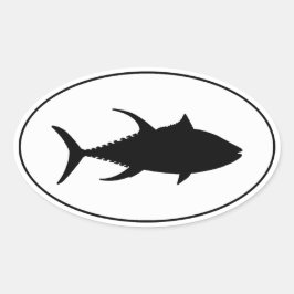 Geelvintonijnpictogram Ovale Sticker