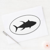 Geelvintonijnpictogram Ovale Sticker (Envelop)