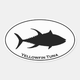 Geelvintonijnpictogram Ovale Sticker