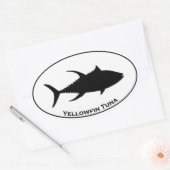 Geelvintonijnpictogram Ovale Sticker (Envelop)