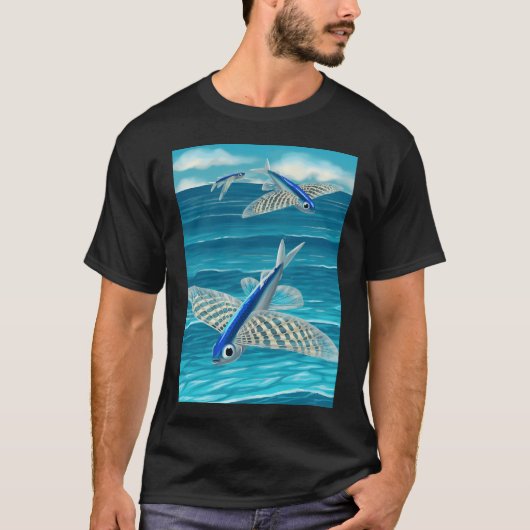 Geelvleugel vliegende vis t-shirt (Voorkant)