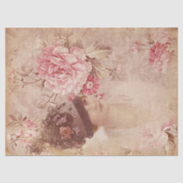  geelvrouw in Pet Shabby Chic Tissuepapier