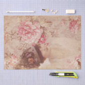 geelvrouw in Pet Shabby Chic Tissuepapier (Craft)