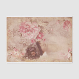  geelvrouw in Pet Shabby Chic Tissuepapier