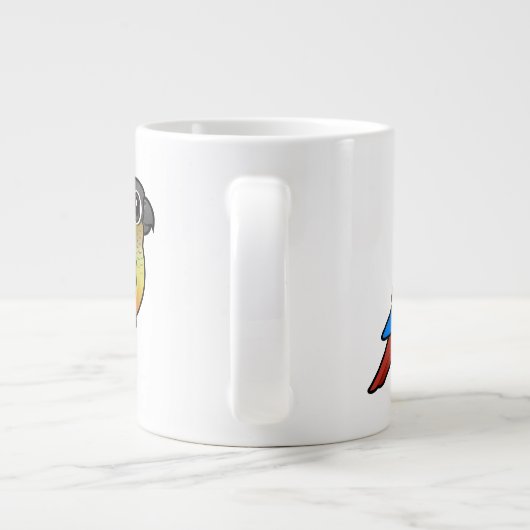 Geelzijdig bevaarbaar grote koffiekop (Achterkant)