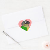 Geelzijdig bevaarbaar hart sticker (Envelop)