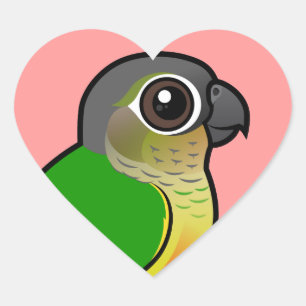 Geelzijdig bevaarbaar hart sticker