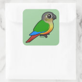 Geelzijdig bevaarbare conure vierkante sticker (Tas)