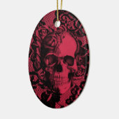 Geelzucht in rood en zwart keramisch ornament (Links)