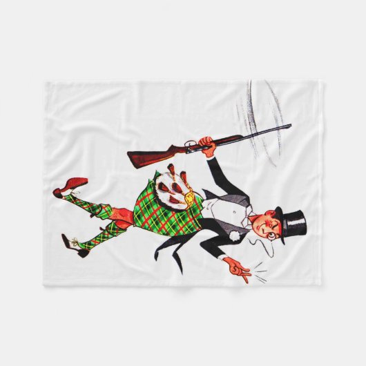 geelzucht met geweer fleece deken (Voorkant (Horizontaal))