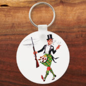 geelzucht met geweer sleutelhanger (Voorkant)