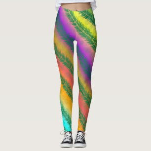 Geelzuchtige gestripte Leggings