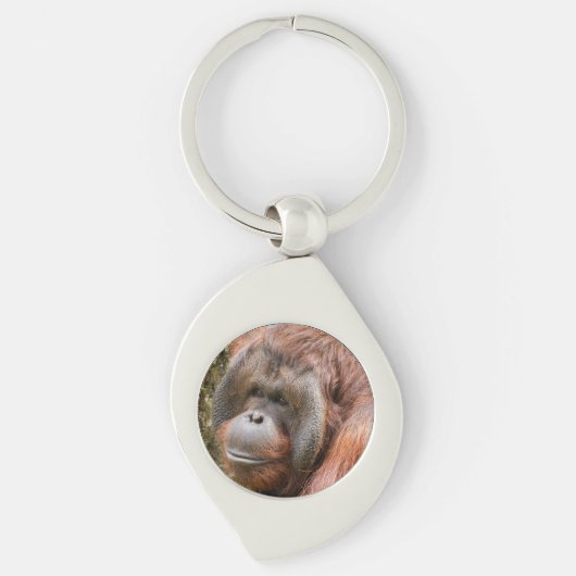 Geelzuchtige mannetjesorangutaan sleutelhanger (Voorkant)