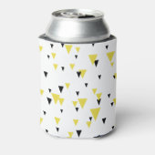 Geelzwarte geometrische Koelbox Blikjeskoeler (Blikje Achterkant)