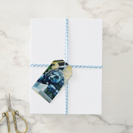 Geëmeerde waareline cadeaulabel (Met Touw)