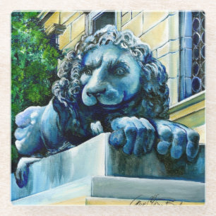 Geëmeerde waareline glazen onderzetter