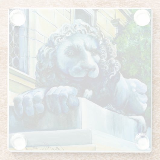 Geëmeerde waareline glazen onderzetter (Achterkant)