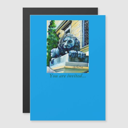 Geëmeerde waareline magnetische uitnodiging (Voorkant / Achterkant)