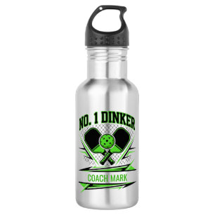 Geen 1 Dinker Pickleball Coach Custom Naam Fles