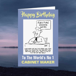 Geen 1 kabinetsmaker van Word - Happy Birthday Kaart