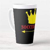Geen 1 voetbalmoeder latte mok (Linkerhoek)