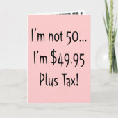 Geen 50ste verjaardag uitnodigingen (Voorkant)