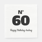 Geen 60 jaar of een persoonlijke verjaardag servet (Voorkant)