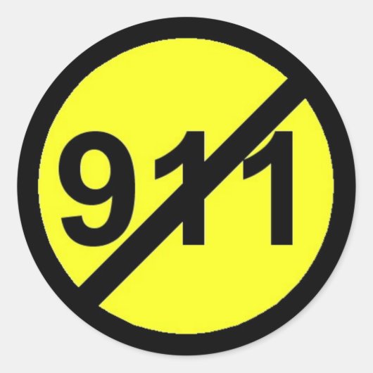 Geen 911 Stickers voor uw VoIP-telefoons (Voorkant)